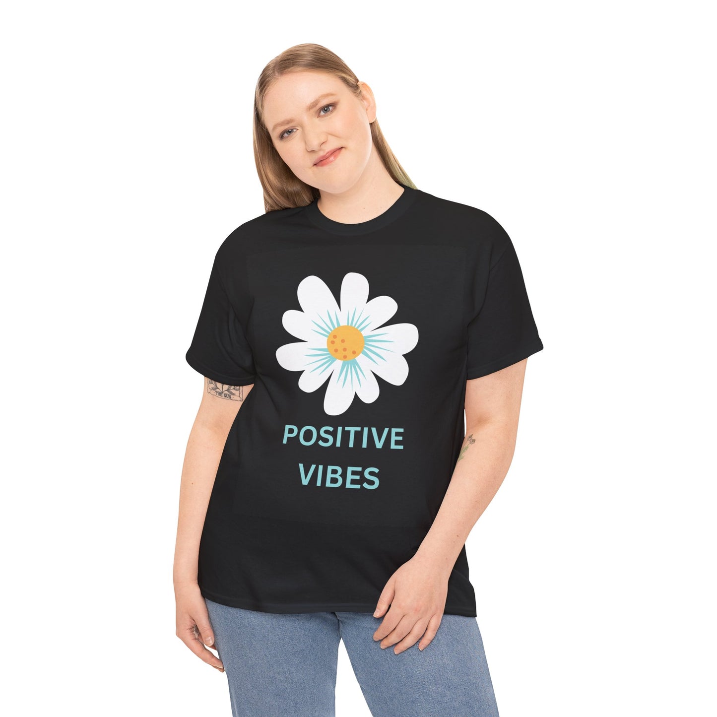 Positive Vibes Unisex Heavy Cotton Tee