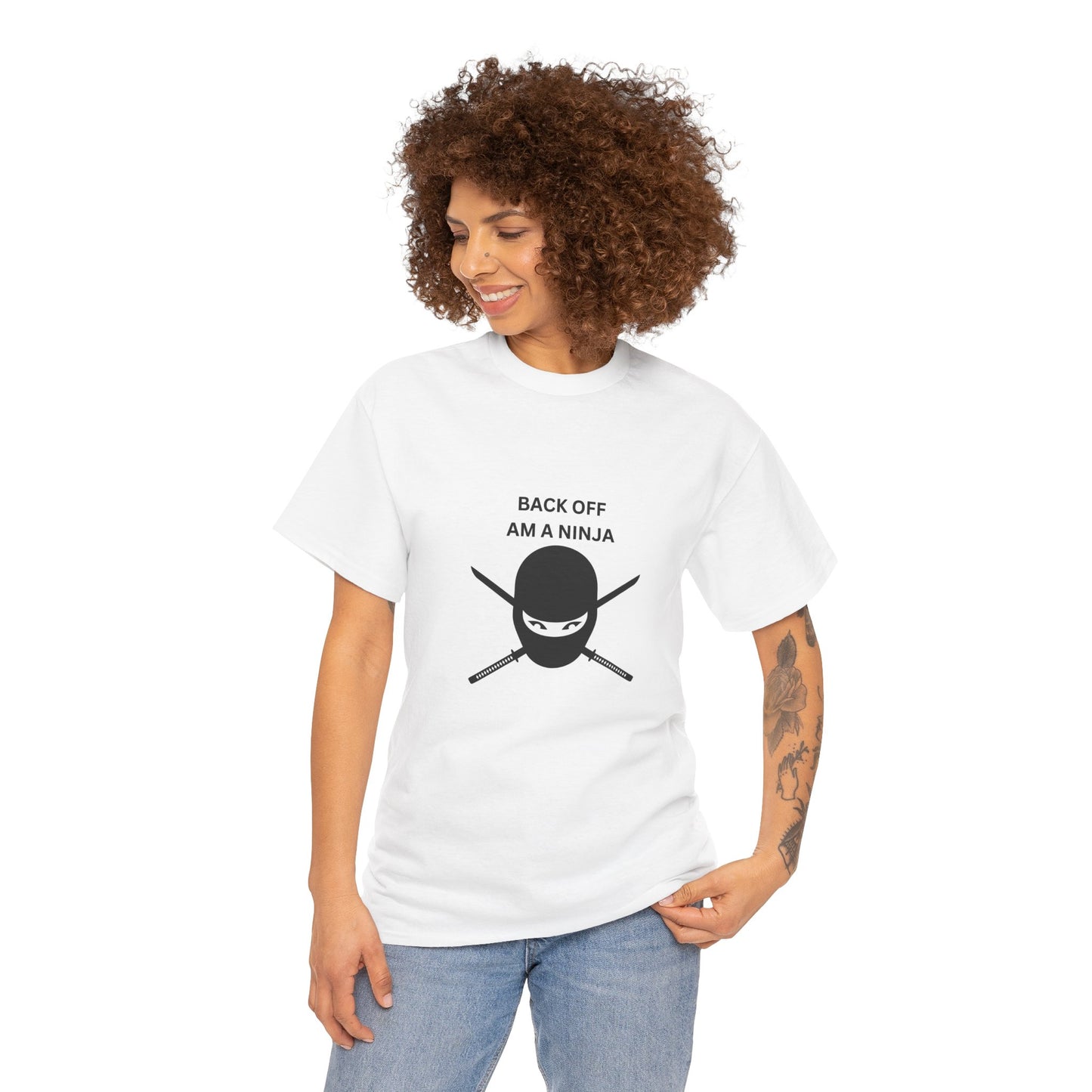 Back Off Am A Ninja Unisex Heavy Cotton Tee