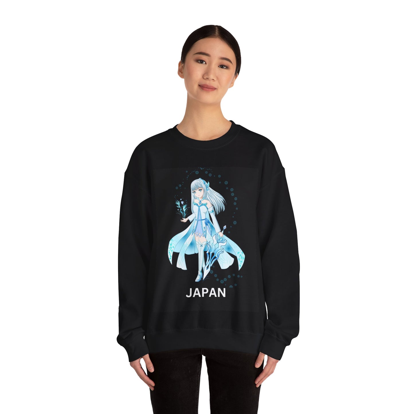 Anime Girl Unisex Heavy Blend™ Crewneck Sweatshirt