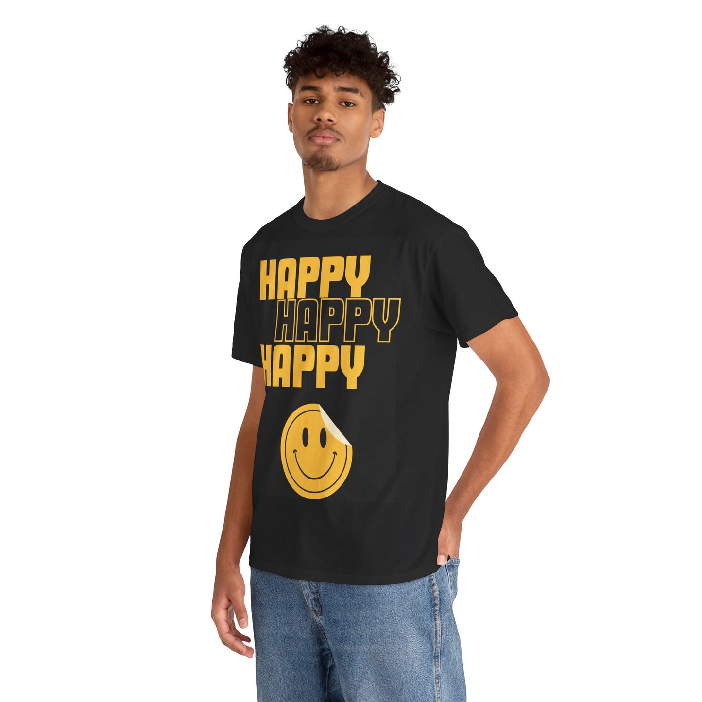 Happy Emoji Unisex Heavy Cotton Tee