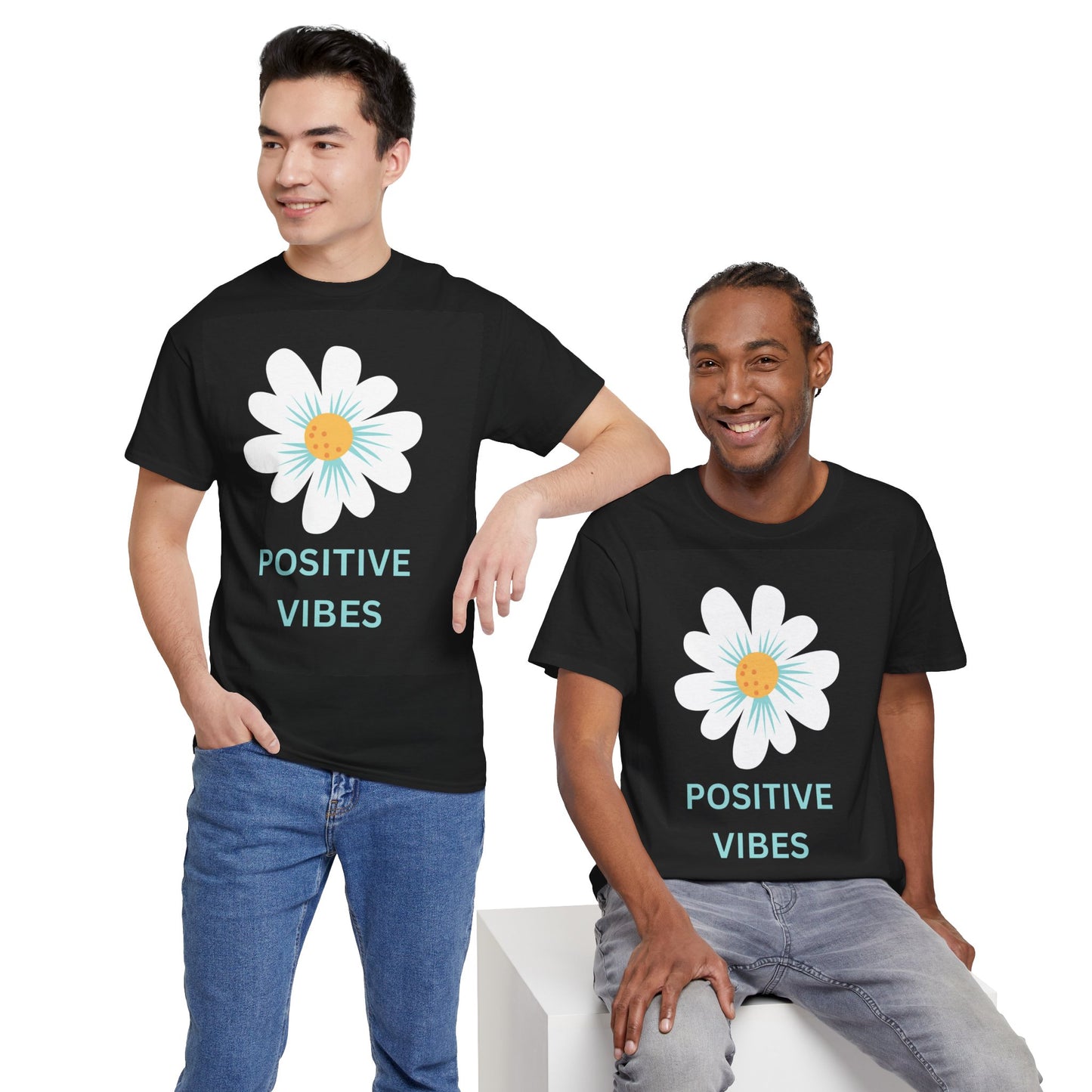 Positive Vibes Unisex Heavy Cotton Tee