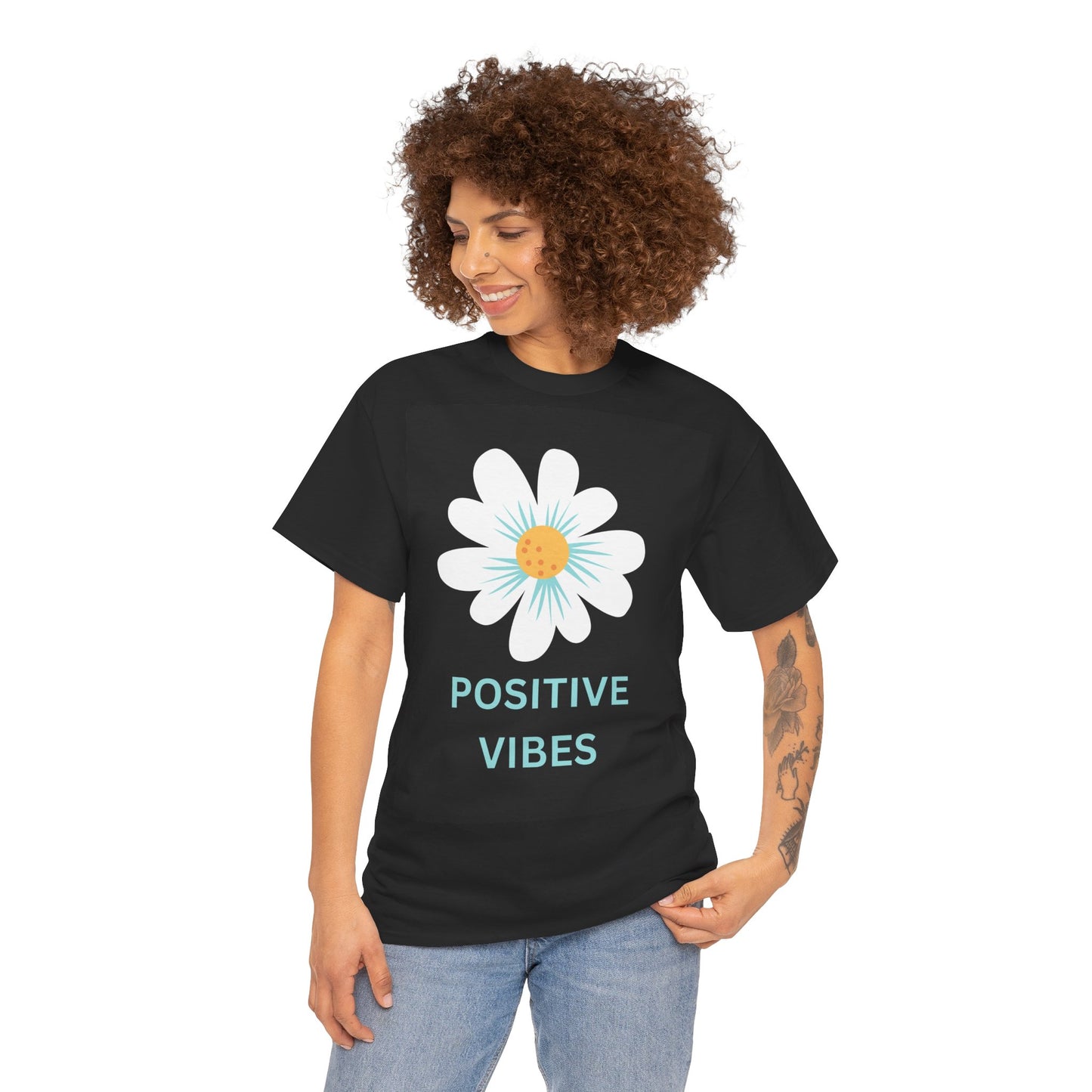 Positive Vibes Unisex Heavy Cotton Tee