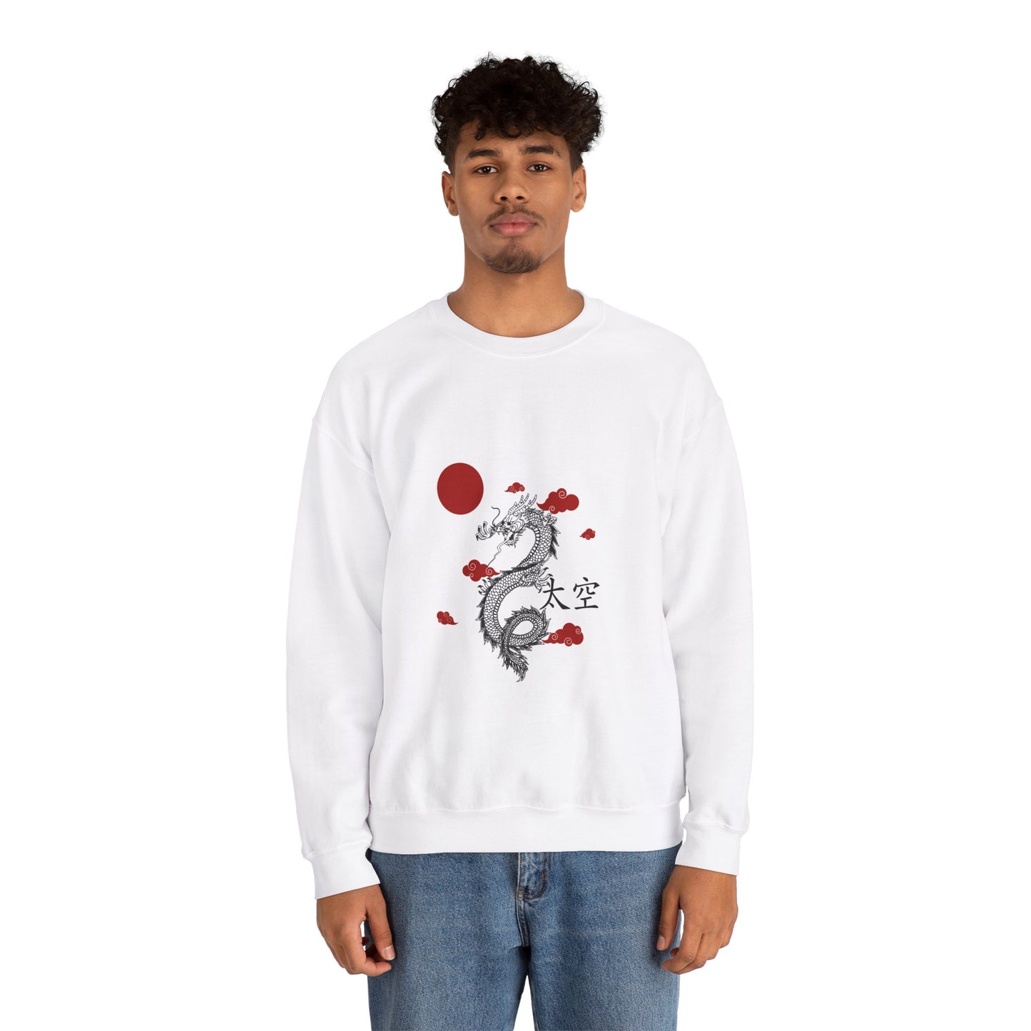 Dragon With Taikong Character Unisex Heavy Blend™ Crewneck Sweatshirt