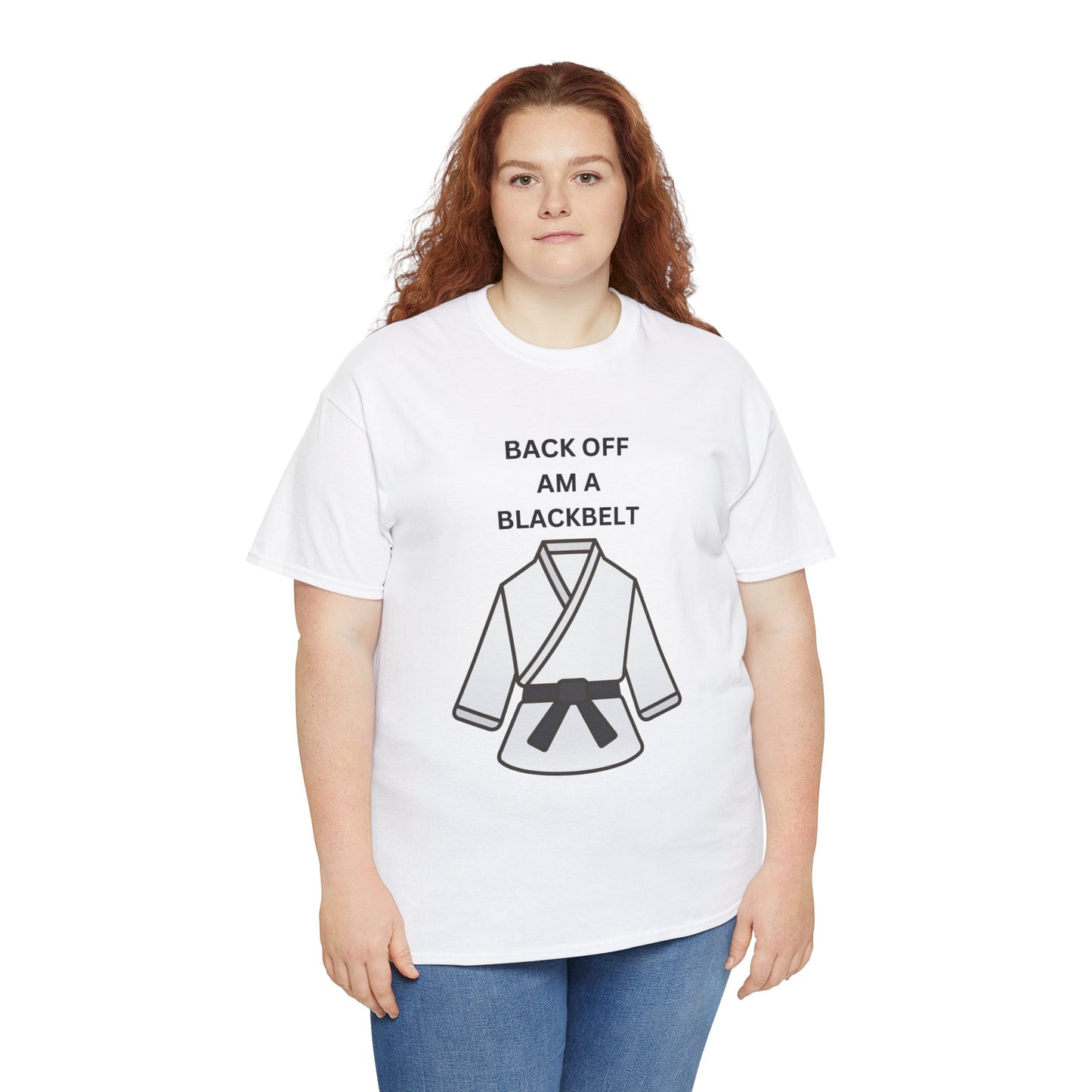 Back Off Am A Blackbelt Unisex Heavy Cotton Tee