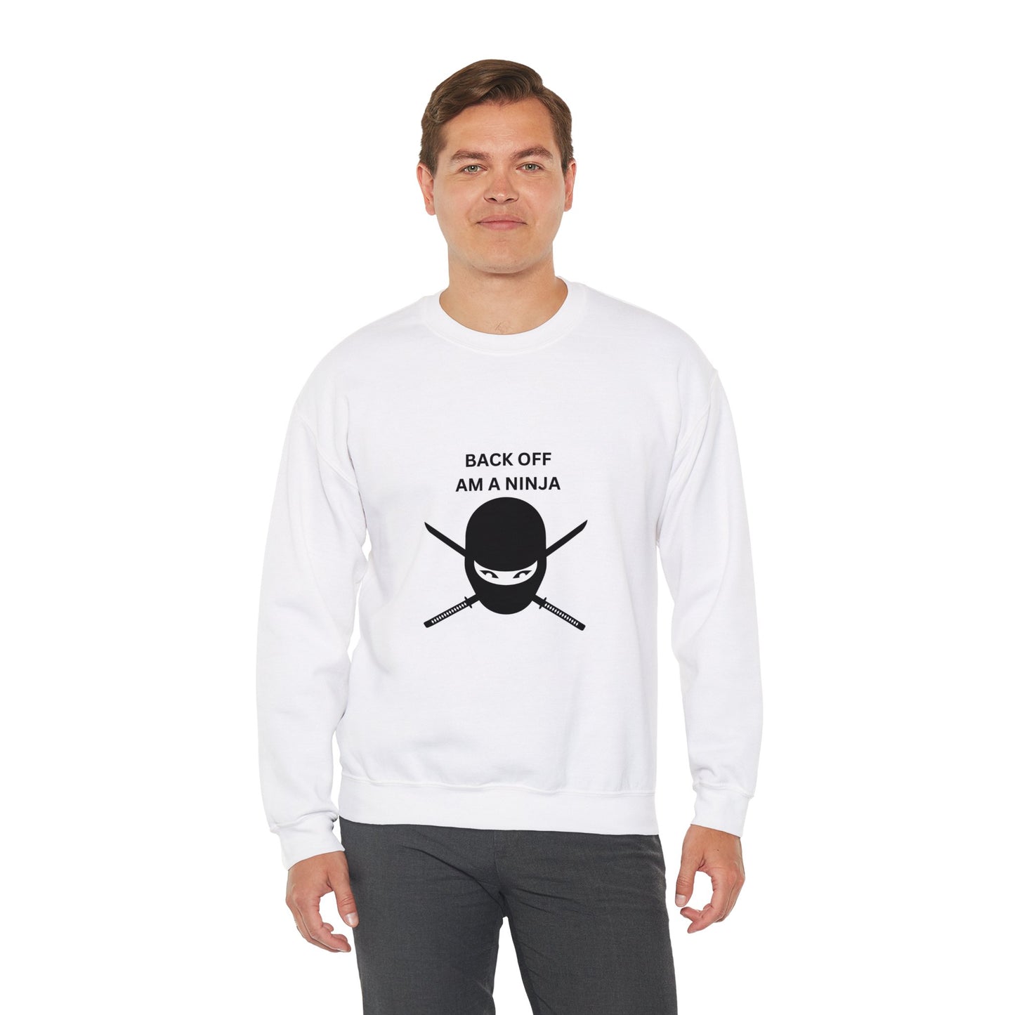 Back Off Am A Ninja Unisex Heavy Blend™ Crewneck Sweatshirt