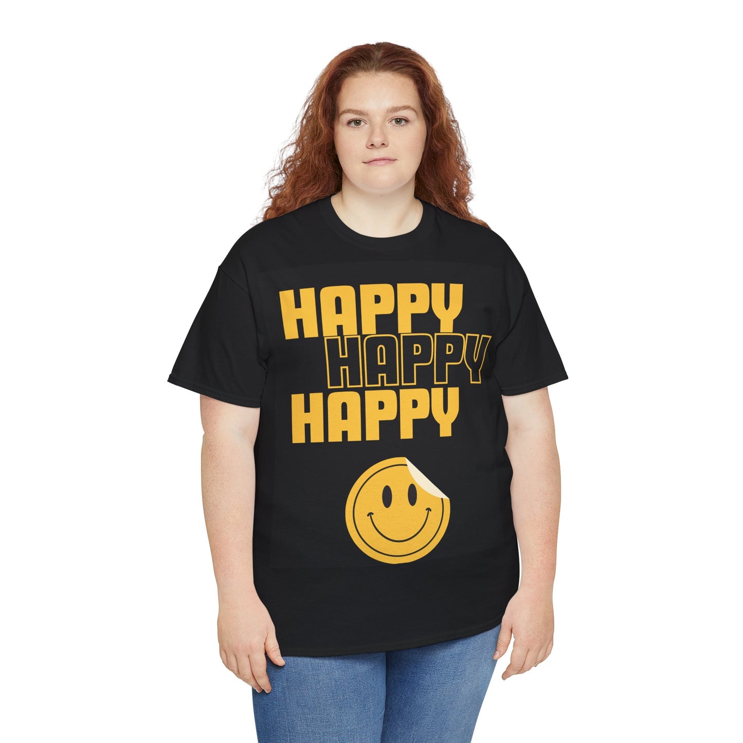 Happy Emoji Unisex Heavy Cotton Tee