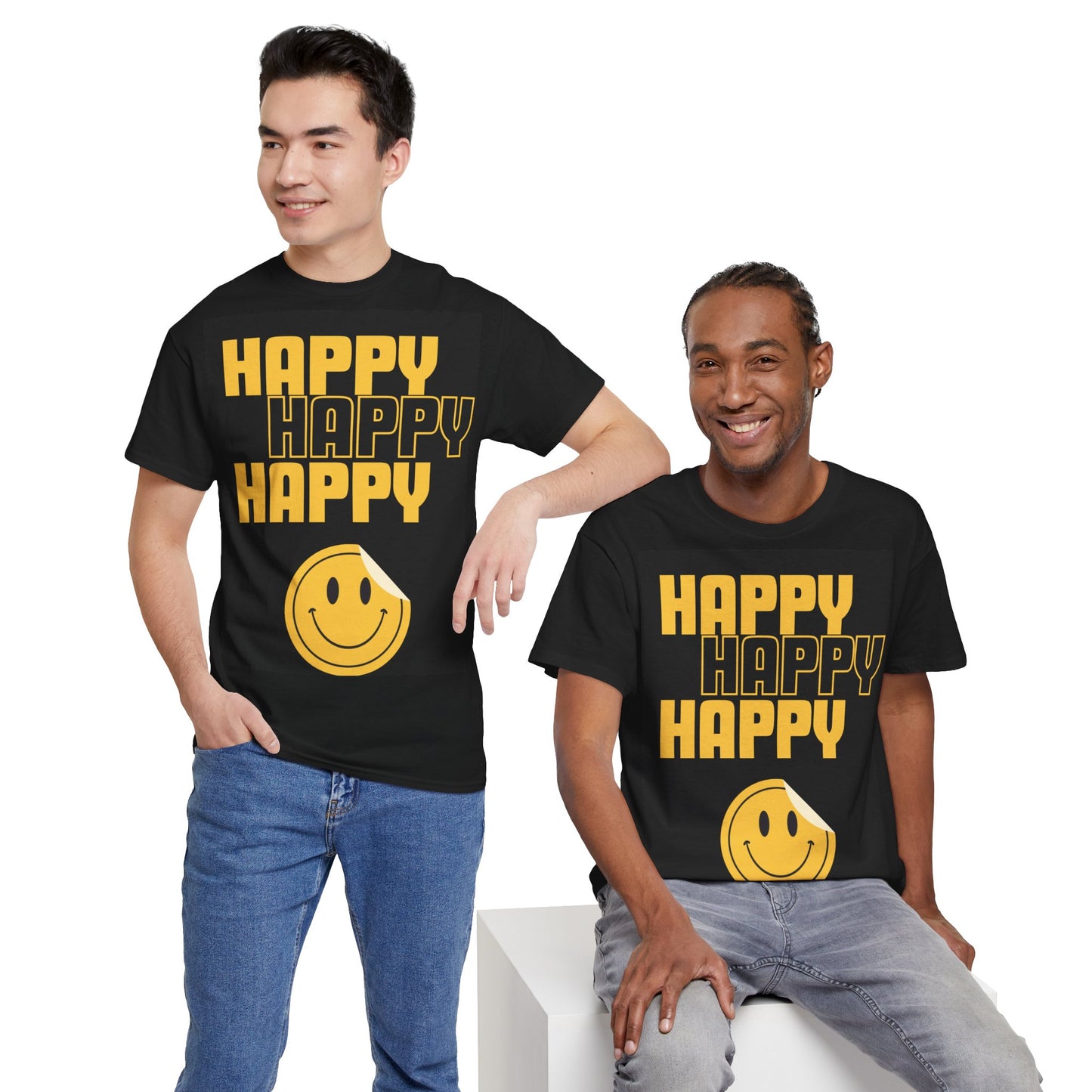 Happy Emoji Unisex Heavy Cotton Tee