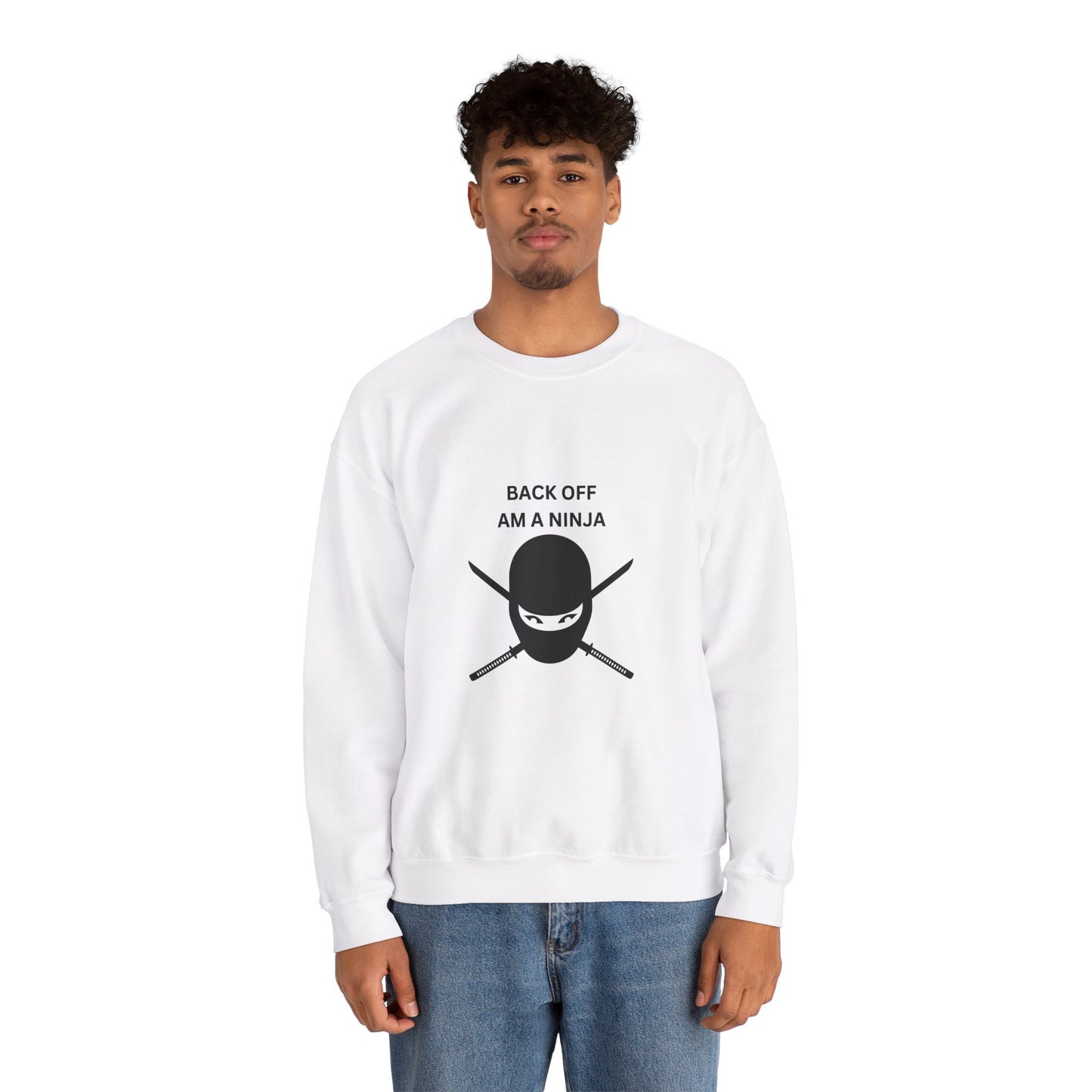 Back Off Am A Ninja Unisex Heavy Blend™ Crewneck Sweatshirt