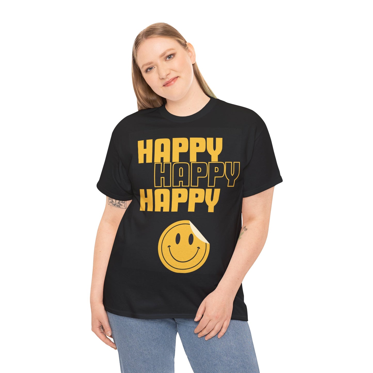 Happy Emoji Unisex Heavy Cotton Tee