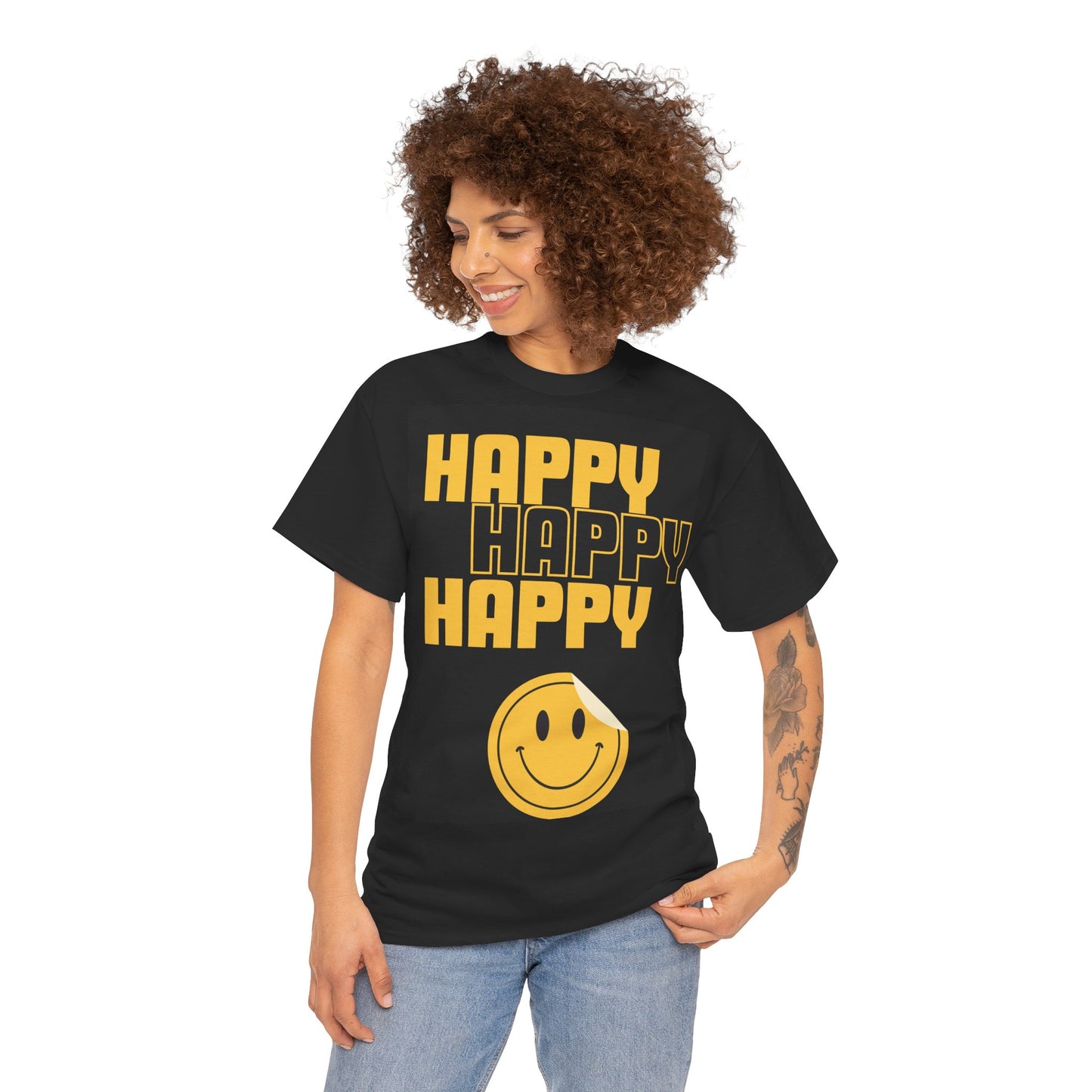 Happy Emoji Unisex Heavy Cotton Tee