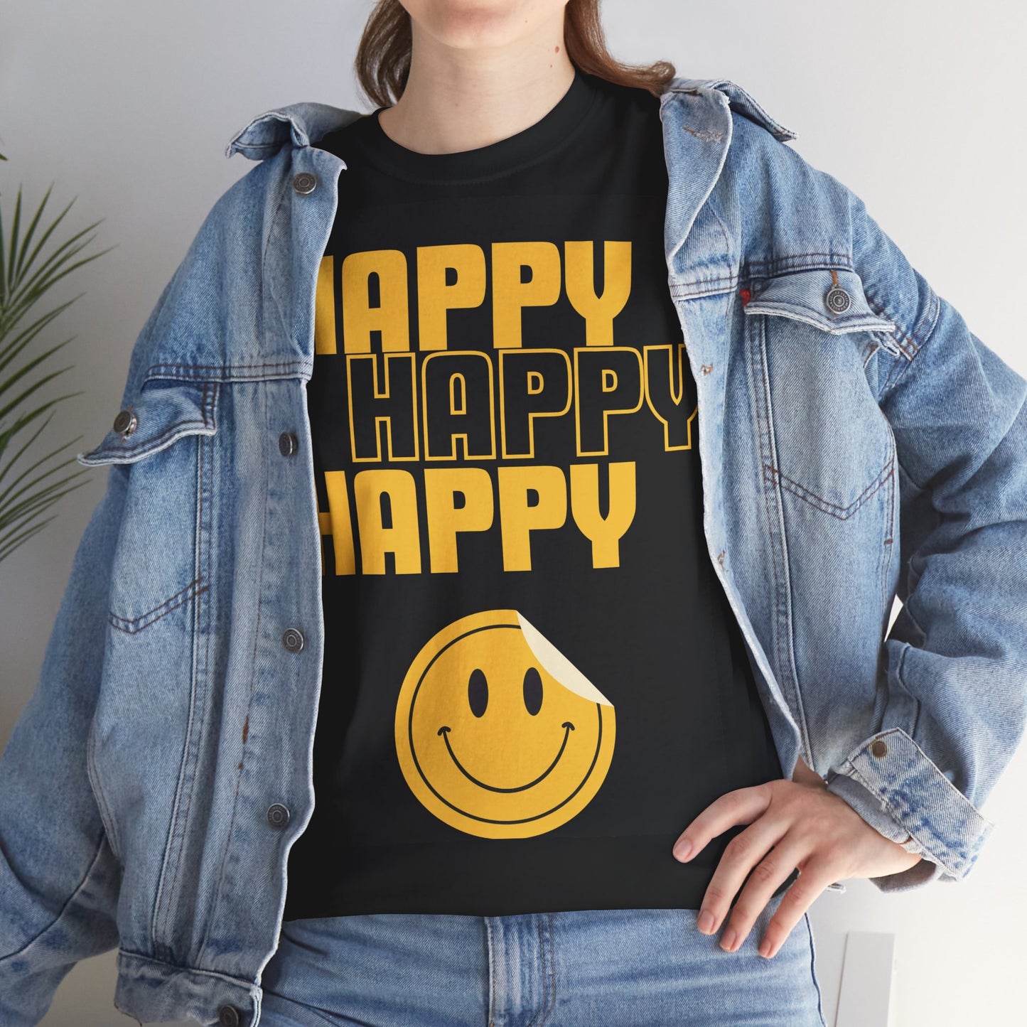 Happy Emoji Unisex Heavy Cotton Tee