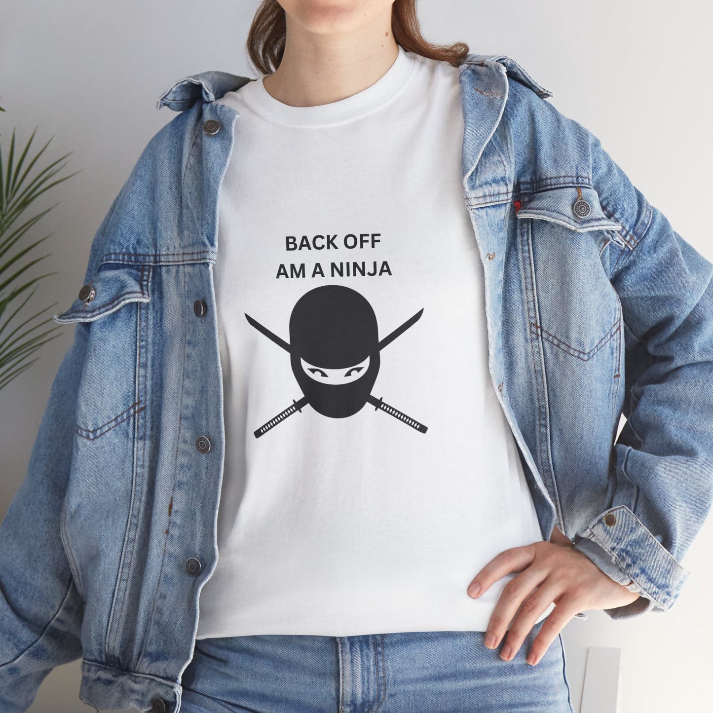 Back Off Am A Ninja Unisex Heavy Cotton Tee