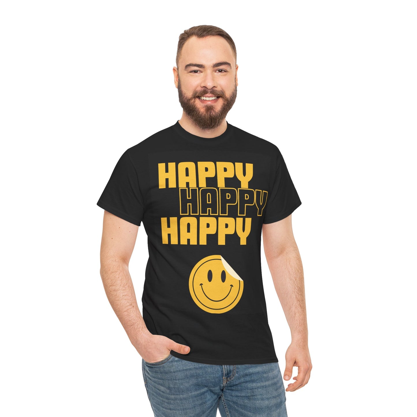 Happy Emoji Unisex Heavy Cotton Tee