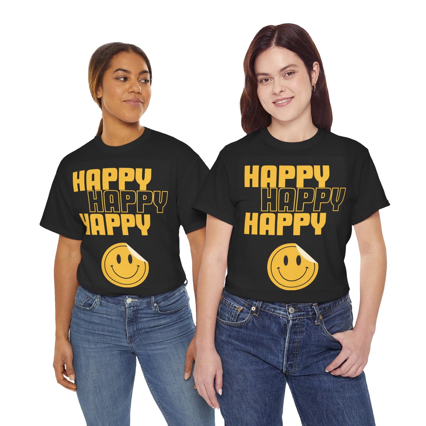 Happy Emoji Unisex Heavy Cotton Tee