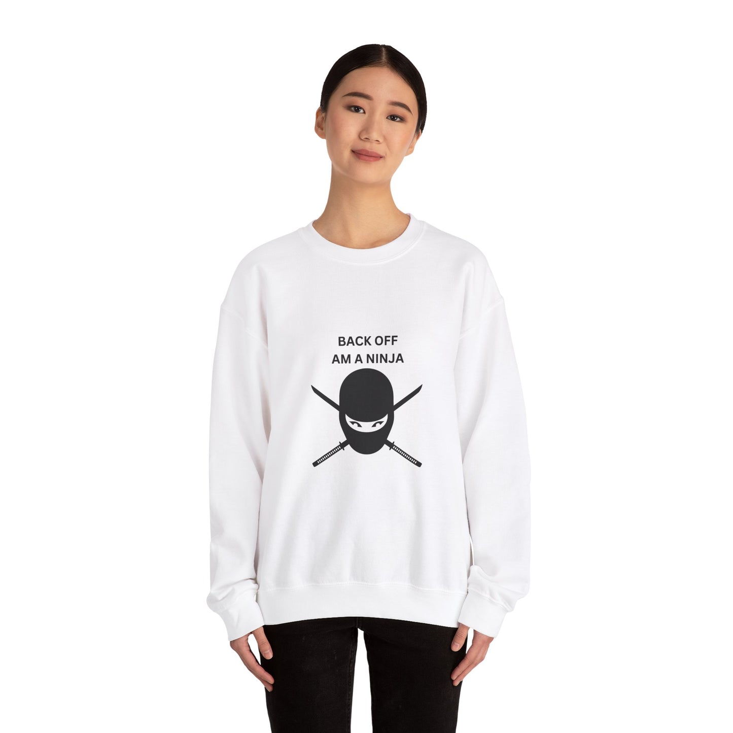 Back Off Am A Ninja Unisex Heavy Blend™ Crewneck Sweatshirt