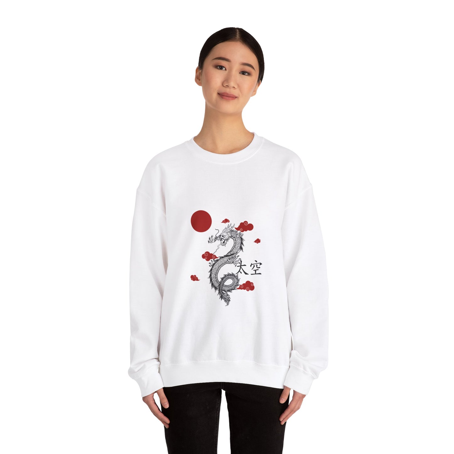 Dragon With Taikong Character Unisex Heavy Blend™ Crewneck Sweatshirt