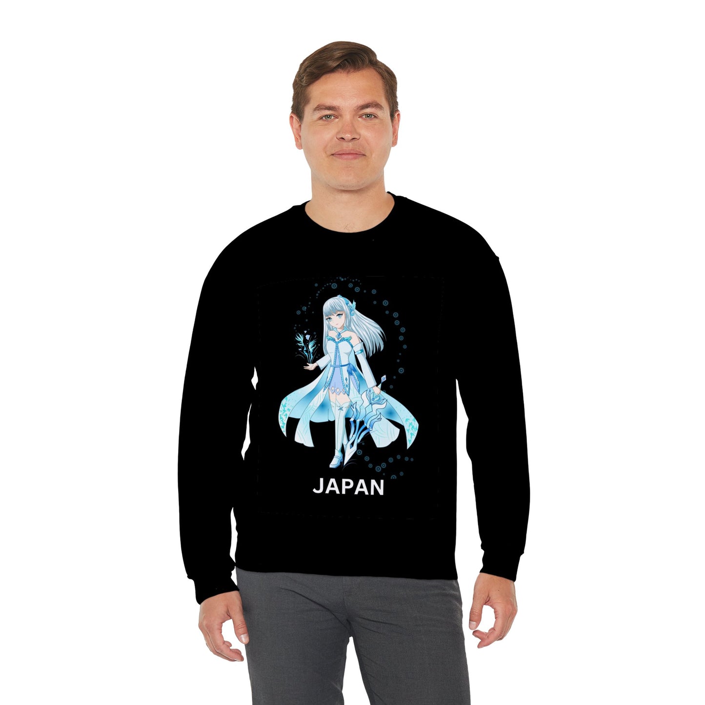 Anime Girl Unisex Heavy Blend™ Crewneck Sweatshirt