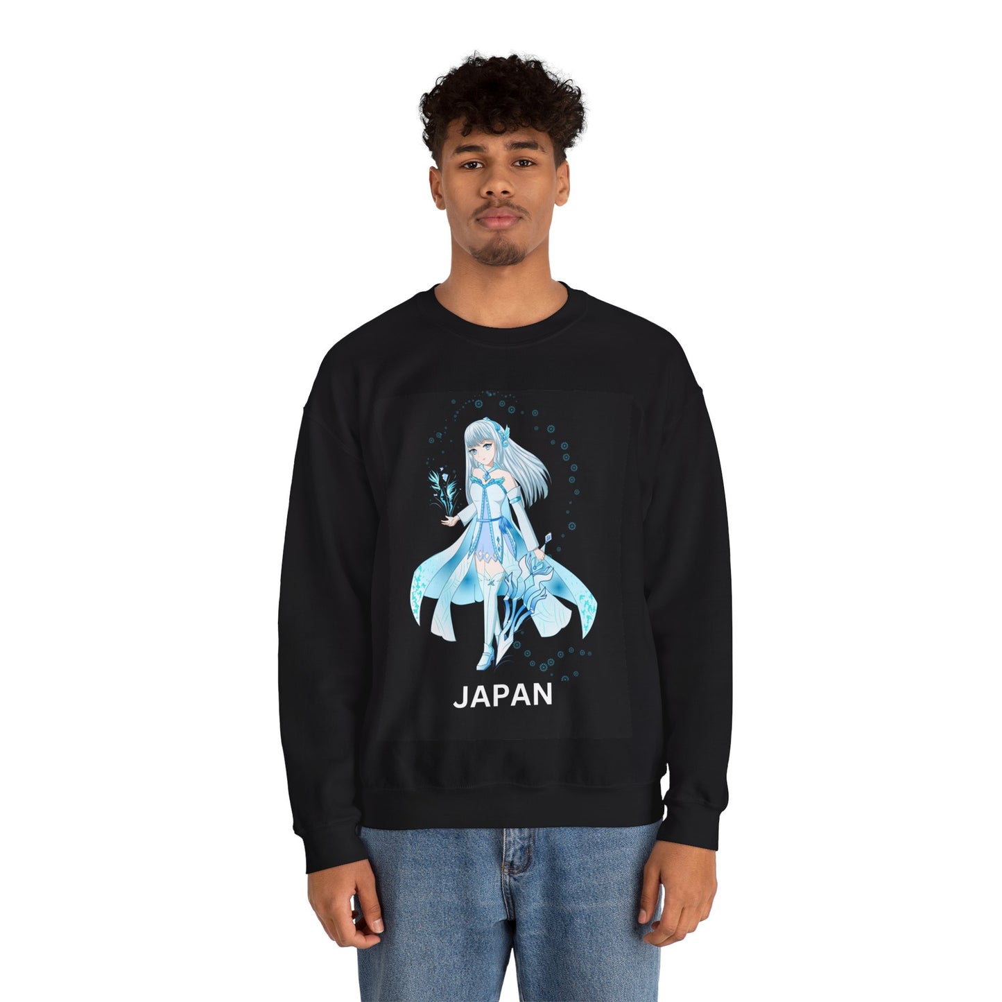 Anime Girl Unisex Heavy Blend™ Crewneck Sweatshirt